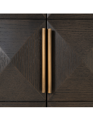 Buffet marron 4 portes 2 étagères CLAREMONT