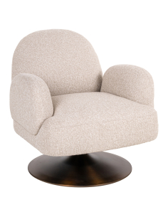 Swivel Lounge Chair Biscotti Kagney Fabric