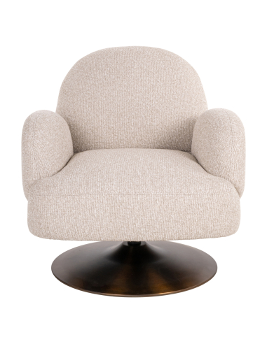 Cadeira de lounge giratória Biscotti Kagney Tecido