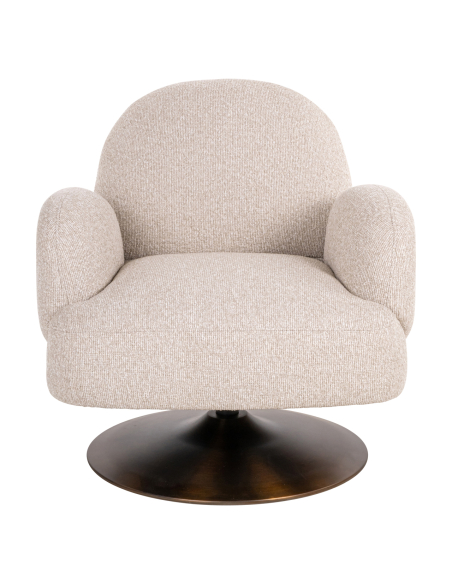 Swivel Lounge Chair Biscotti Kagney Stoff