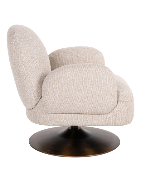 Swivel Lounge Chair Biscotti Kagney Stoff