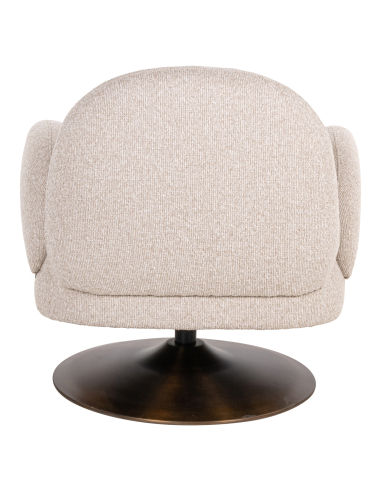 Fauteuil lounge pivotant tissu biscotti KAGNEY