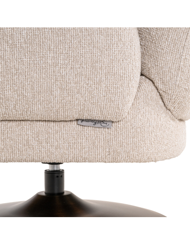 Swivel Lounge Chair Biscotti Kagney Fabric