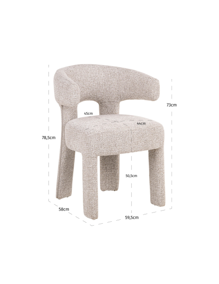 Silla de comedor de fantasía natural de nerio