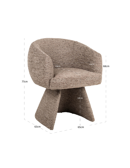 Quirio Linear Moka Linear Pivoting Room Chair