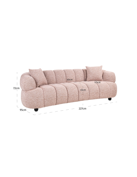 Roze pulp sofa amelia