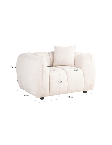 Jezebel Cream Fancy Lounge Fauteuil