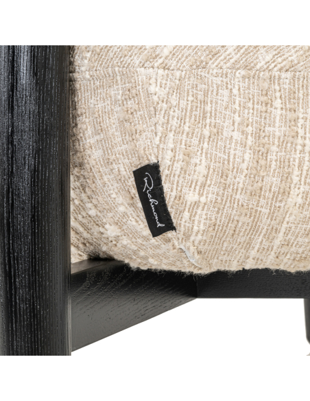 Fauteuil lounge beige angora ORNELLA