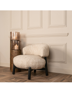 Beige Angora Ornella lounge fauteuil 2