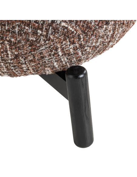 Fauteuil lounge brun-noisette ORNELLA