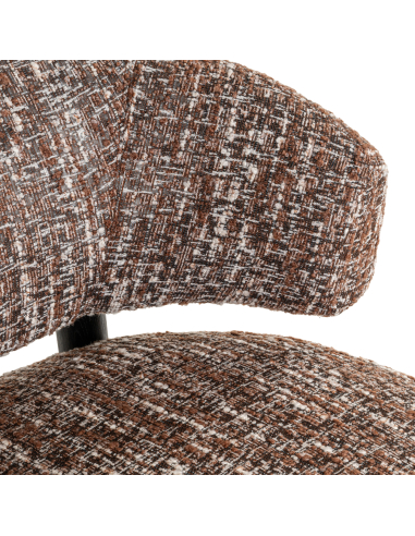 Fauteuil lounge brun-noisette ORNELLA