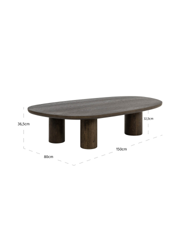 Table basse marron ELLINGTON