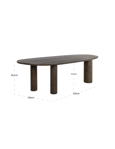 Ellington 230 brown dining table