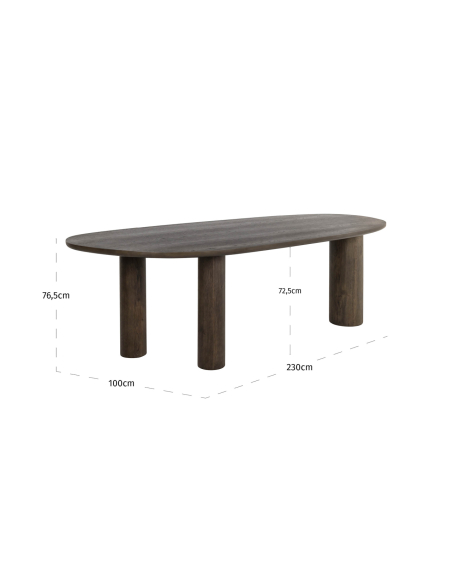 Ellington 230 brown dining table