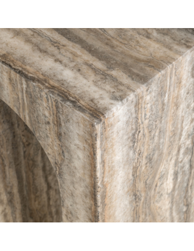 Gray Marbled Arc Side Table Denizly