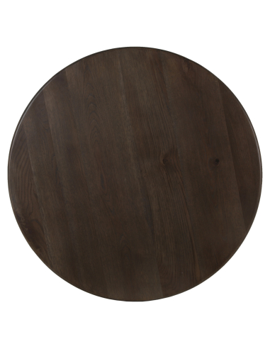 Mesa superior redonda de roble marrón y Harper Harper Marble Pie H91