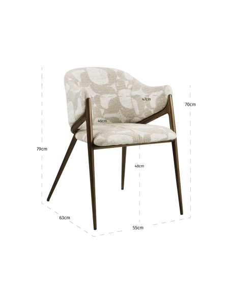 Silla de comedor de Oasis Natural Gwen