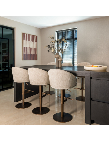 Beverly Natural Swivel Bar Stool