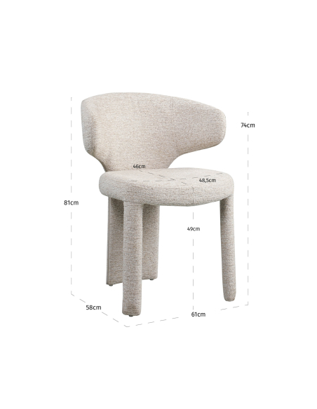 Cadeira de sala de jantar Linha natural Viola