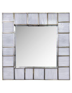 Applique miroir facettes laiton vieilli 62 LUMA 2