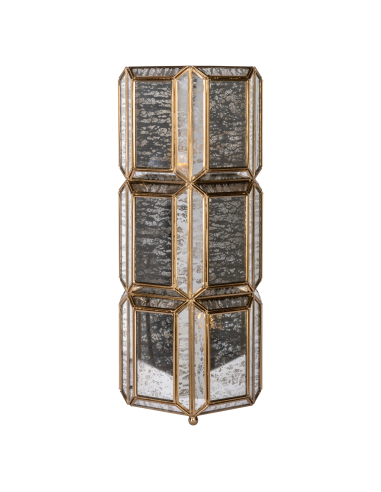 Tischlampe Laterne aus antikisiertem Spiegelglas 51 YAEL