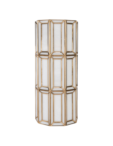 Applique murale facettes opalin laiton vieilli OPAL