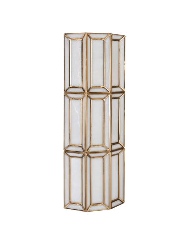 Applique murale facettes opalin laiton vieilli OPAL