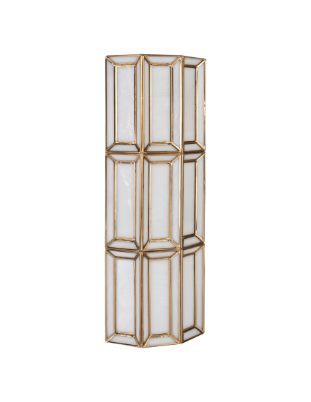 Applique murale facettes opalin laiton vieilli OPAL