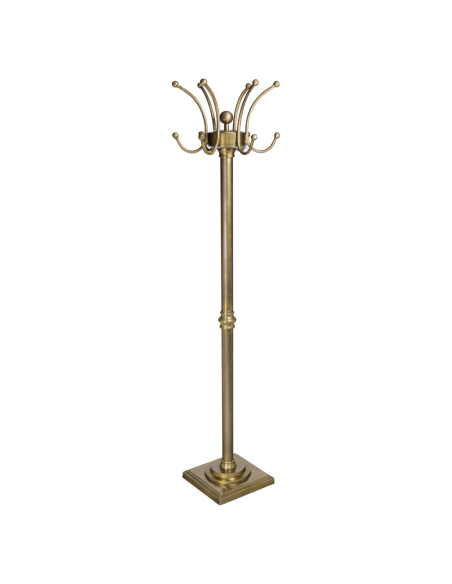 Tenedor de abrigo de latón antiguo Darwy