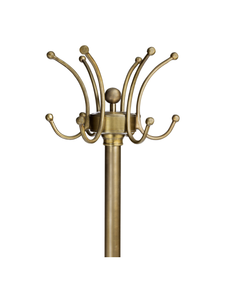 Tenedor de abrigo de latón antiguo Darwy