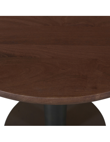 Table bistro brun épicé BALDWIN 80Ø