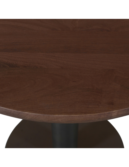 Table bistro brun épicé BALDWIN 80Ø