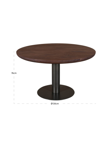 Spicy Brown Dining Table Baldwin 130Ø