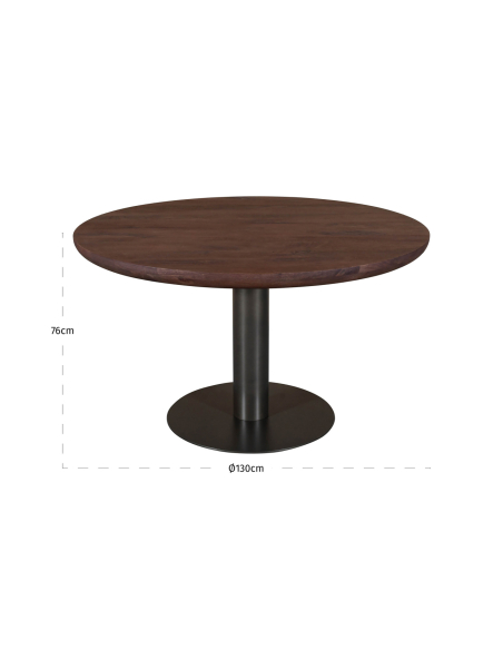 Spicy Brown Dining Table Baldwin 130Ø
