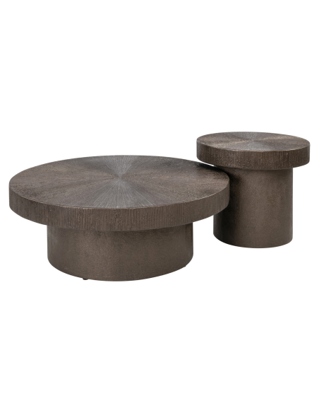 Table basse bronze LINDO (Set de 2)