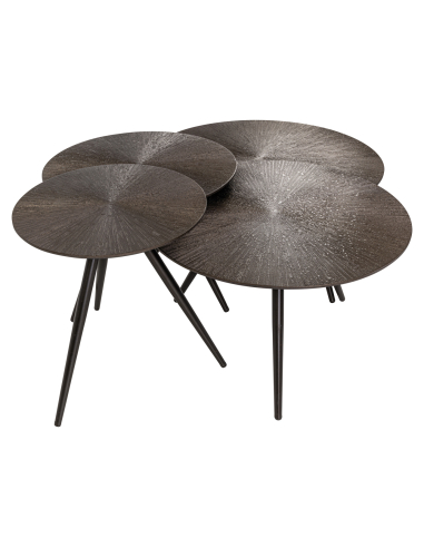 Mesa de centro de Bronze Quadra (conjunto de 4)