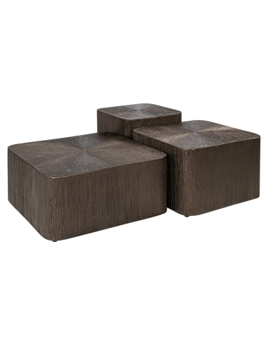 Cubic Bronze Coffee Table (Set of 3)