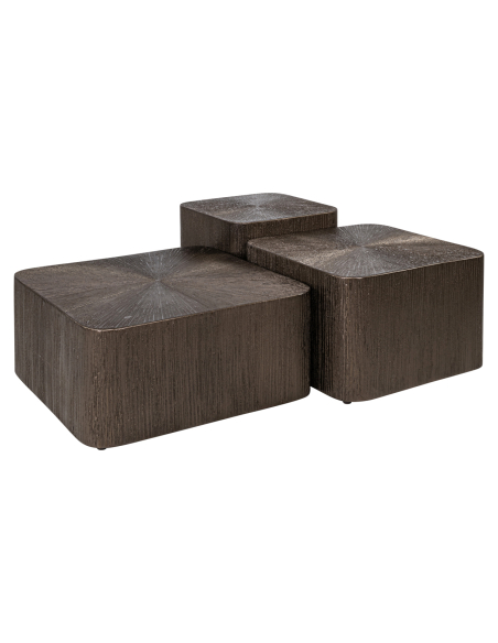 Cubic Bronze salontafel (Set van 3)