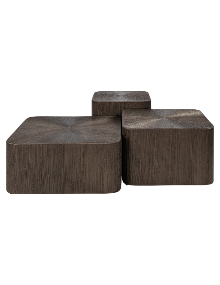 Cubic Bronze salontafel (Set van 3)