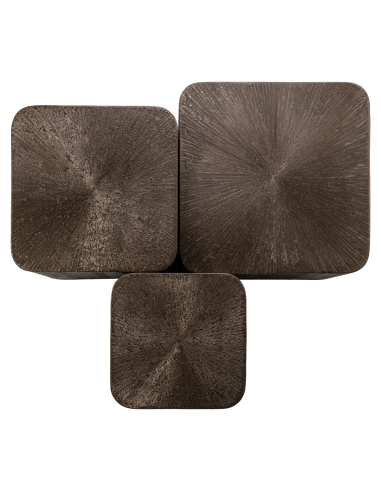 Cubic Bronze salontafel (Set van 3)