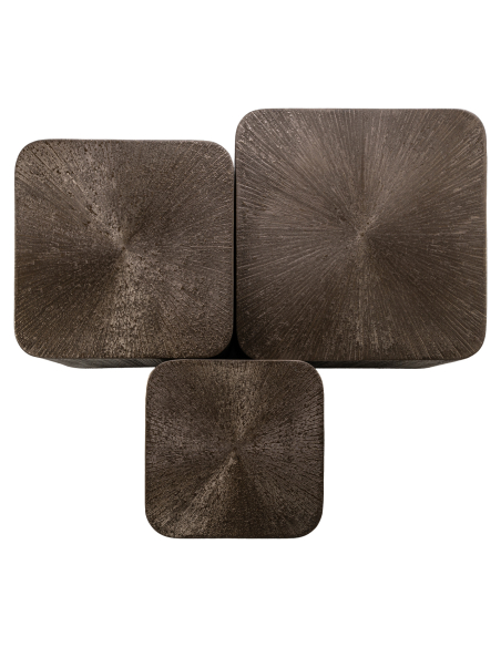 Cubic Bronze salontafel (Set van 3)