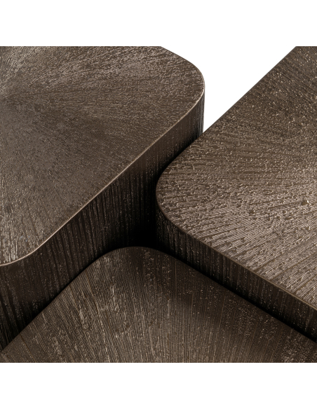 Cubic Bronze salontafel (Set van 3)