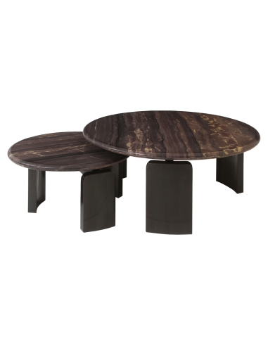 Menton da mesa de café de Borgonha (conjunto de 2)