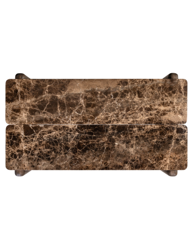 Table basse brun foncé LAGRASSE
