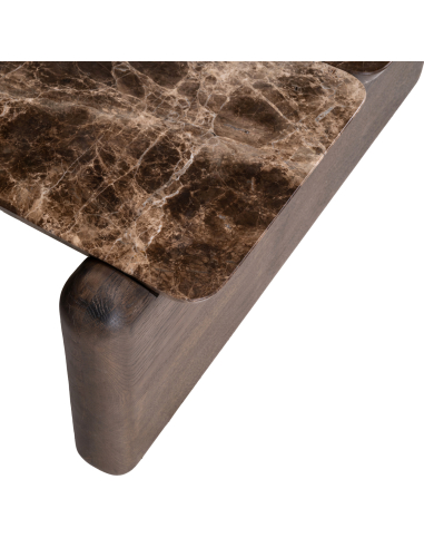 Mesa de centro marrón oscuro de Lagrasse