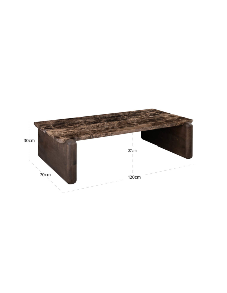 Lagrasse dunkelbrauner Couchtisch