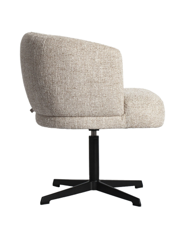 Silla de comedor giratorio Tweed Dinant Cream