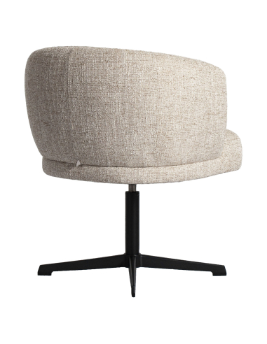 Silla de comedor giratorio Tweed Dinant Cream