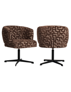 Brown-Swivel-Esszimmerstuhl-Labyrinth-Dinan