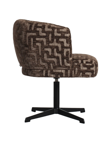 Brown-Swivel-Esszimmerstuhl-Labyrinth-Dinan